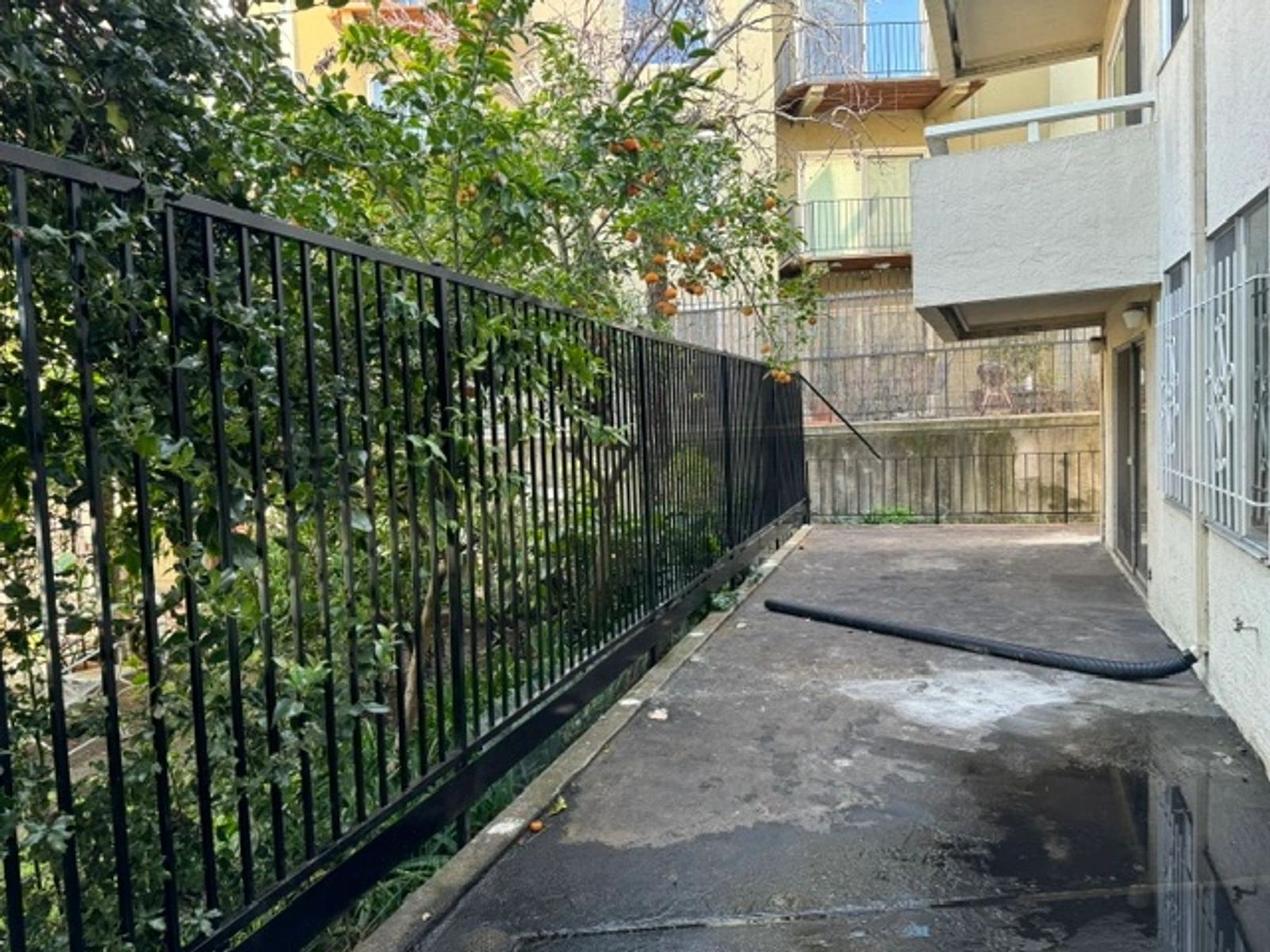 A black balcony and perimeter rail on an apartment complex, an ATR Welding fabrication